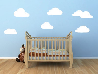 Clouds Vinyl Wall Decal for Baby's Nursery - Clouds Decal - Cloud Stickers - Child's Room Clouds - Baby's Room Clouds