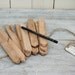 Pack of Cubits Basil free w order. LIMITED. Garden Markers from reclaimed wood with Indigo pencil