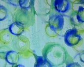 Meeting Over Coffee 1 - Green - Original Watercolor Painting