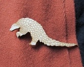 Pangolin II Wooden Brooch