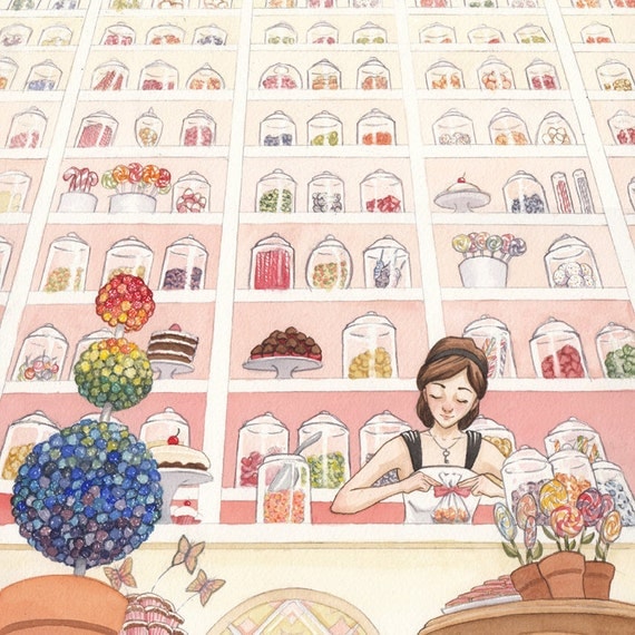 10"x13" Print of Candy Shop