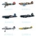 Set of 4 Airplane Boy's Nursery Playroom Wall Art