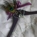 Personalized Bridal hanger "PURPLE PEACOCK " Wire name hanger,Last name hanger,Wedding dress hanger,Custom hanger,Bride coat hanger