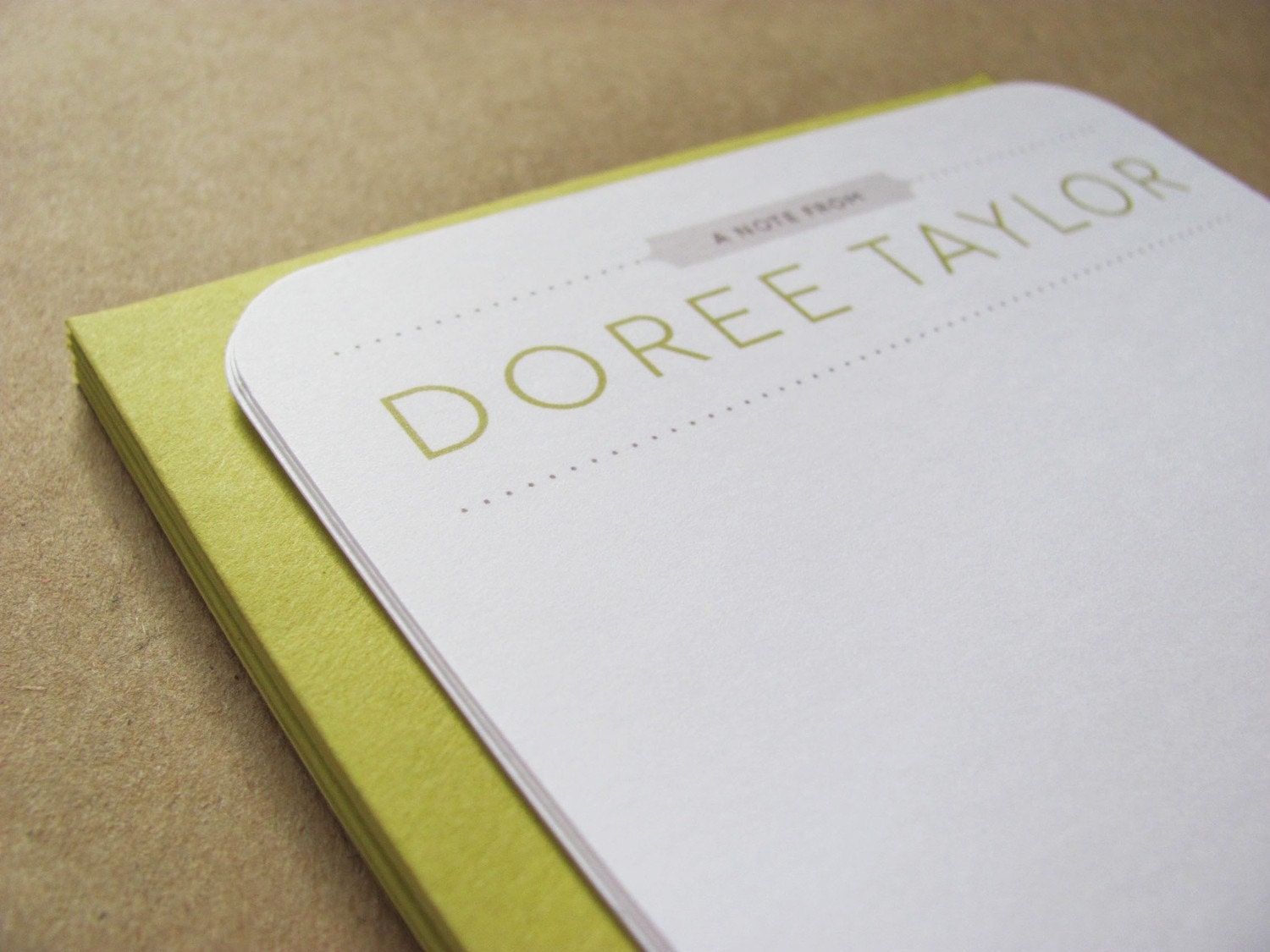 Personalized Stationery Cards - Bold Typography
