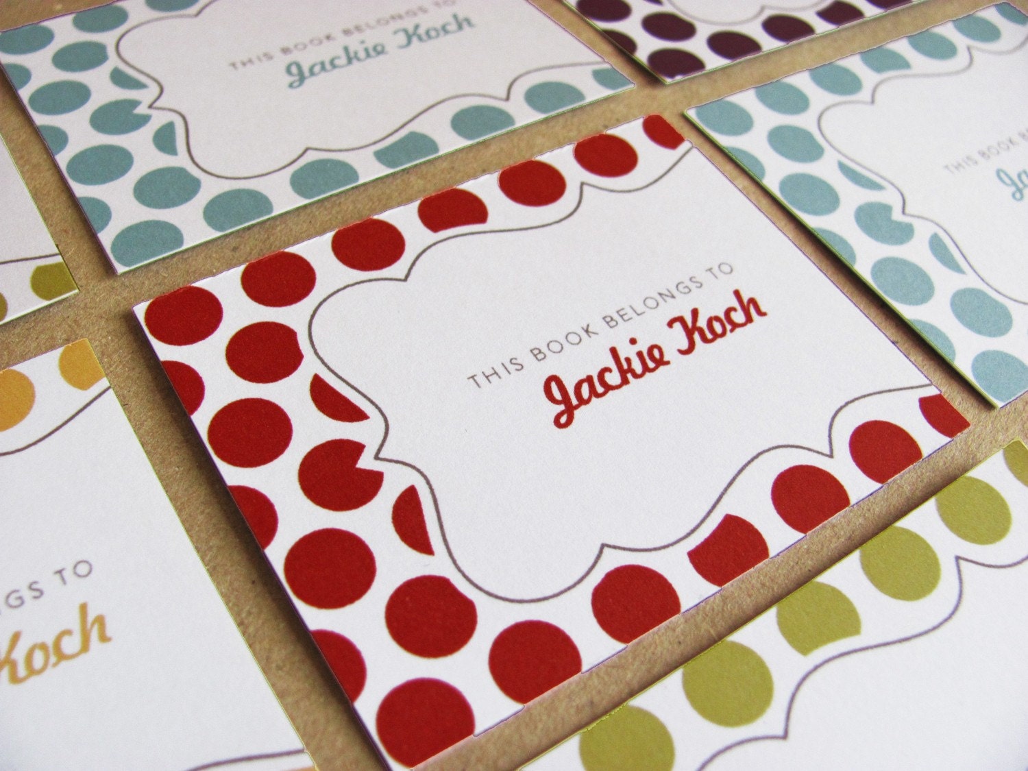 Modern Personalized Bookplates - Pick your Pattern