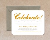 Elegant and Bold Party Invitation - Bachelorette, Engagement, Birthday, Shower, Housewarming