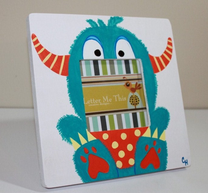 Child Handpainted picture frame, Girl or Boy designs.  All original designs to Letter Me This