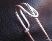 Kilt Shawl Safety Pin Sterling Silver Hand Hammered - Flora MacDonald