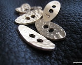 IBBB Bronze Buttons 3/4" Hammered Ovals -   Priced  EACH BUTTON