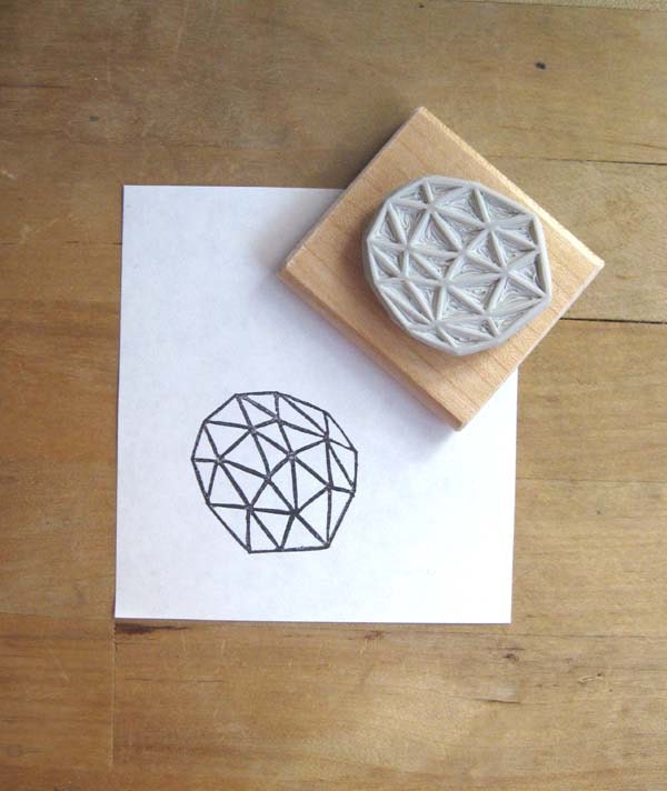 Crystal Configuration 39 - Hand Carved Stamp