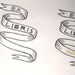 Ex Libris Banner / Bookplate - Hand-Carved Rubber Stamp - Custom Name Option