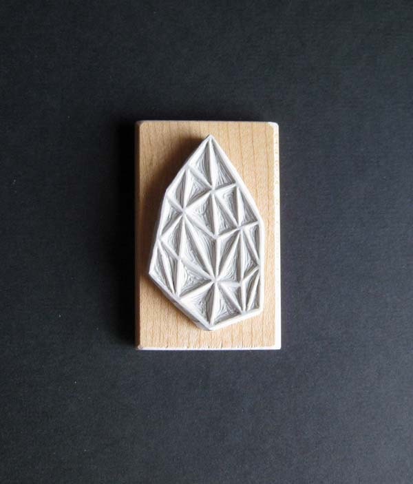 Crystal Configuration 21 - Hand Carved Stamp