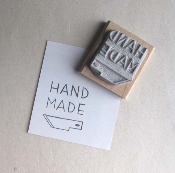 Hand Made X-Acto Blade Label - Hand-Carved Stamp