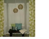 Two Eco Friendly Hemp Lanterns 14in - 18in diameter (lighting hardware included)