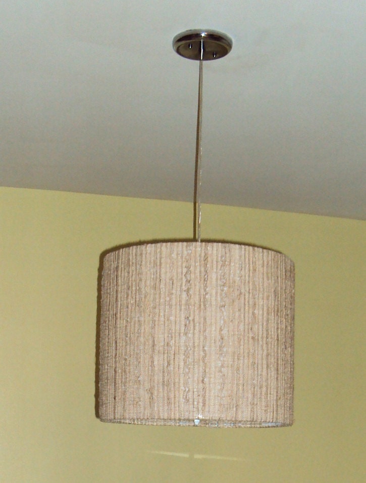Hanging Pendant Light made with 100% natural ramie