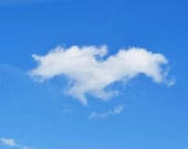 Whimsical Photo, Sky Unicorn, 4x6 Photograph, Blue Sky, White Cloud, Nursery Decor, Childrens Art Print