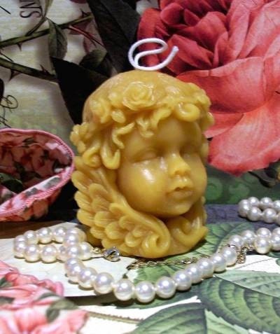 Beeswax Cherub Angel Candle