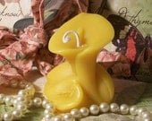 2 Beeswax Calla Lily Flower Candles
