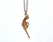 Colt Revolver Necklace - made from recycled bullet casings