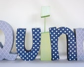 Baby Boy Decor Wooden Nursery Letters Set of 5