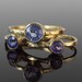 Sapphire and 18K Gold Stack Ring Set