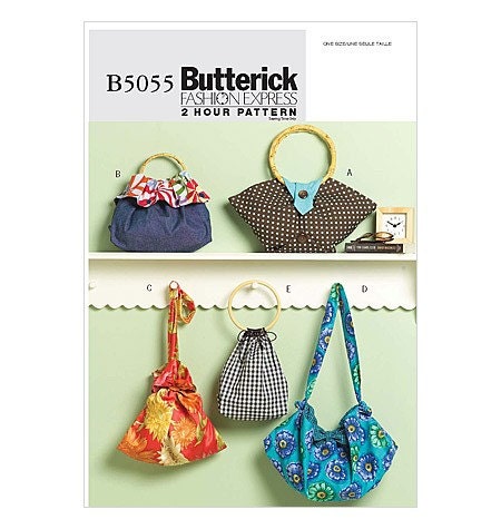 Butterick Handbag Pattern B5055 - Handbags in Five Variations - Ladies Accessories