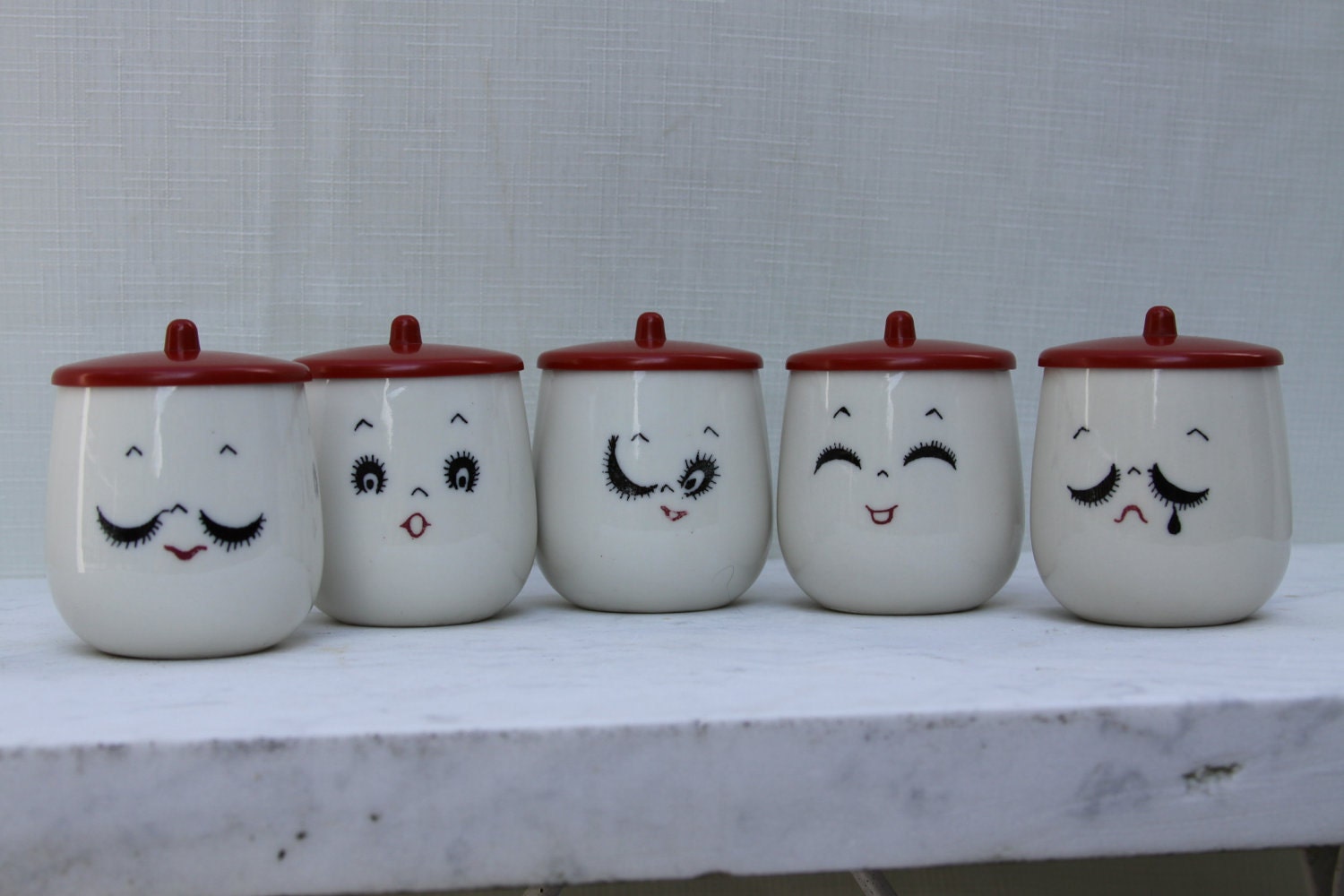 Eastern Expressions LAST ONE Vintage Faces Calm tea cup ceramic bakelite Rare Find