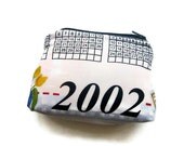 Ready to Ship- 2002- Zipper Pouch- Calendar Tea Towel