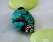 Peridot Jasper and Turquoise Necklace