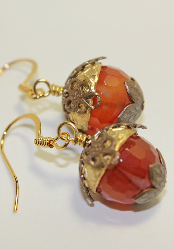 Gold Acorn Earrings