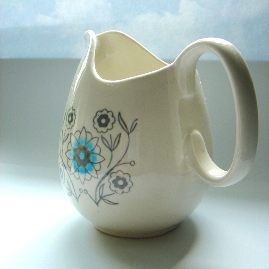 Vintage creamer Blue Meadow by Royal China