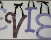 4 Wooden Letters - NINE INCH Curvy Font Letters - set of 4
