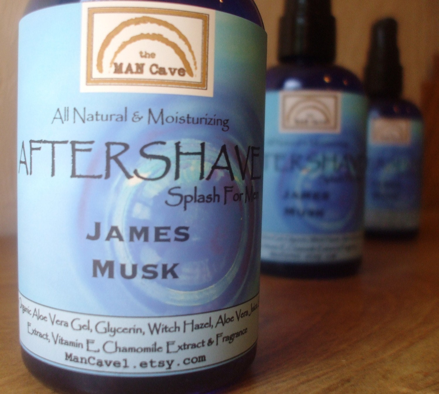AFTERSHAVE - JAMES MUSK - All Natural Face Conditioner with Aloe, Green Tea and Chamomile by Man Cave Soapworks