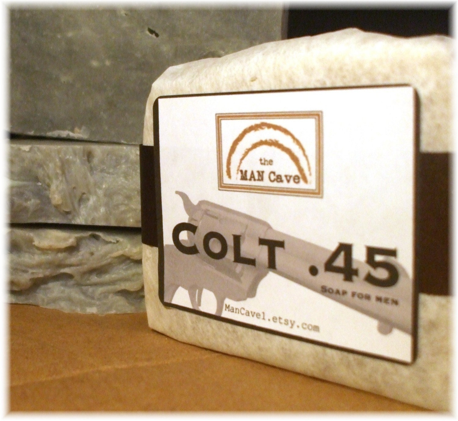 SOAP for Guys - COLT .45 - with Organic Oils and Moisturizing Shea Butter by Man Cave Soapworks