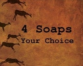MENS BODY SOAP - 4 Pack Handcrafted Quality - Your Choice of Scents by Man Cave Soapworks