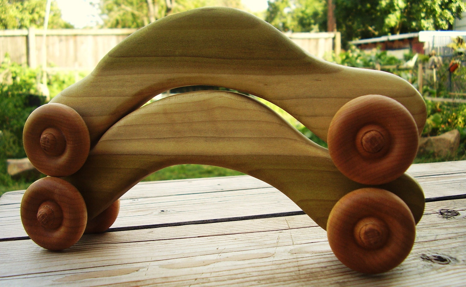 Two wooden cars By Heartwood Natural Toys