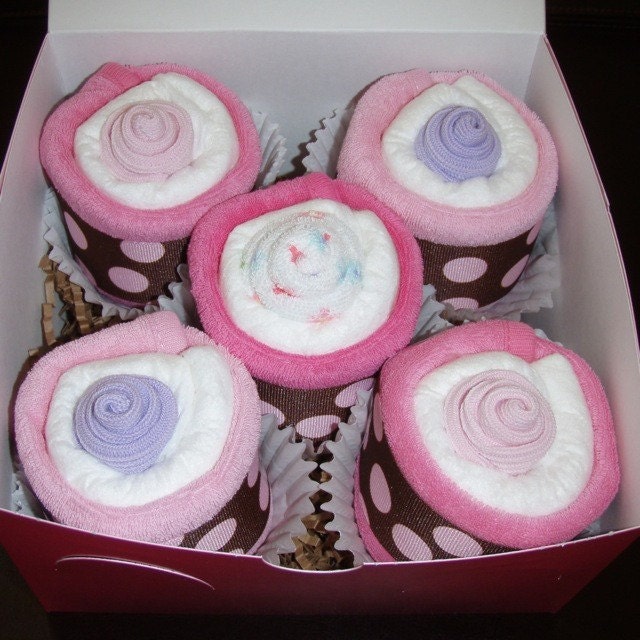 Sweet Treats Diaperlicious Cupcakes - (Set of 5) Girl, Boy or Neutral