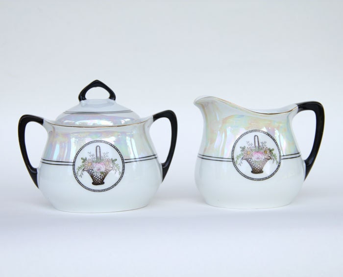Bavaria Luster Creamer and Sugar