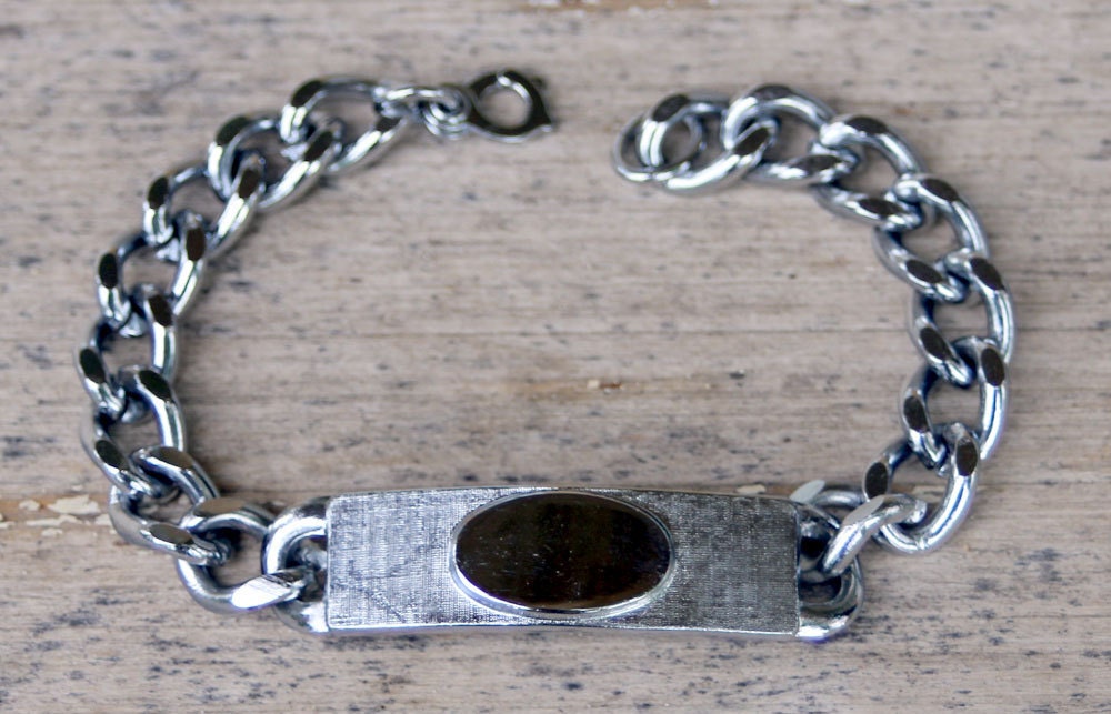 ID Bracelet Silvertone Japan