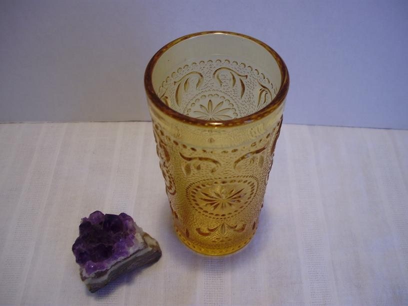 Amber Glass Bud Vase