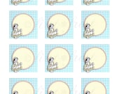 Retro Gingham Birthday Printable Gift Tags Cupcake Food Toppers Il_170x135
