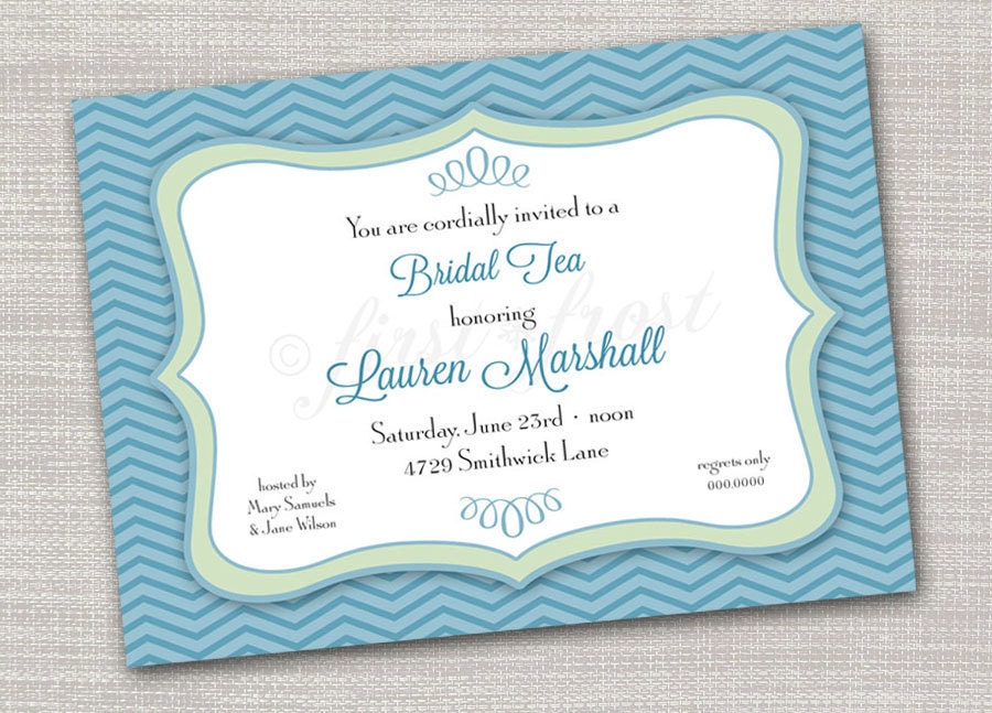 Fun Patterned Party Invitation Card - Wedding Bridal Shower Tea Luncheon Birthday Il_170x135
