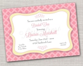Fun Patterned Party Invitation Card - Wedding Bridal Shower Tea Luncheon Birthday Il_170x135