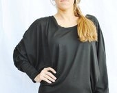 Womens Batwing Top Off Shoulder Oversized Dolman Sleeve Womens Clothing