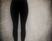 Black Knit Leggings Organic Eco Clothing  Womens Clothing Pants