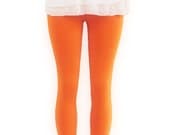 Orange  Knit Leggings Organic Eco Clothing  Womens Clothing Pants Tangerine Tango - FineThreadz