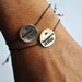 Hand stamped sterling silver bracelet. Set of Sister Bff bracelets