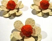 75 Plantable paper FLOWERS- homemade paper mixed with seeds- plant them and they grow flowers - wedding/shower favors