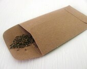 15 YOUR CHOICE HERB seed filled Kraft paper envelope favors- choices included chives, parsley, dill, basil