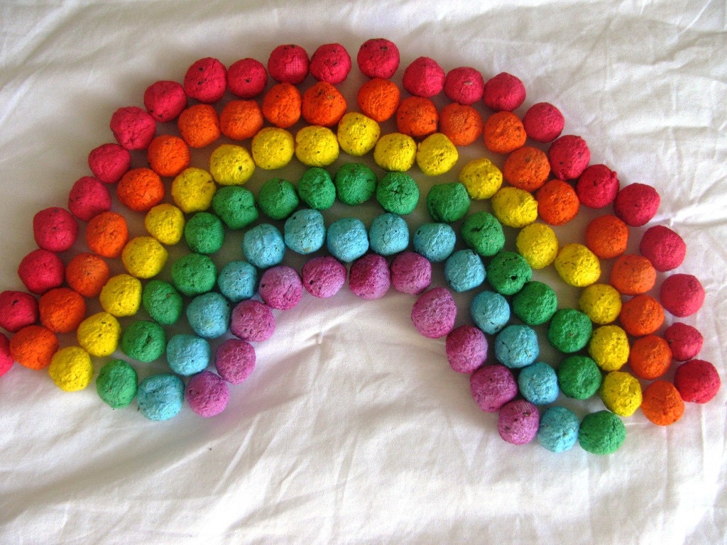 200 Rainbow seed bombs- 6 color combo